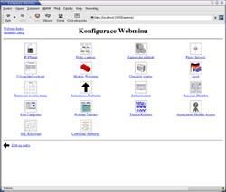 Monosti nastaven Webminu