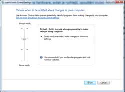 User Account Control Settings