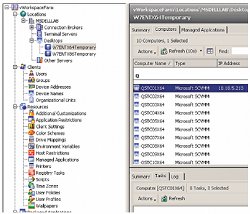 Obr. 2: Management konzole vWorkspace