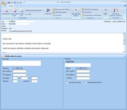 Pklad datov zprvy vprosted MS Outlook